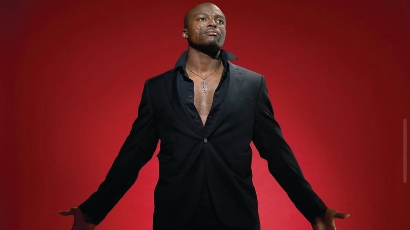 Seal se apresentando ao vivo em um show, destacando sua performance emocionante e conexão com o público