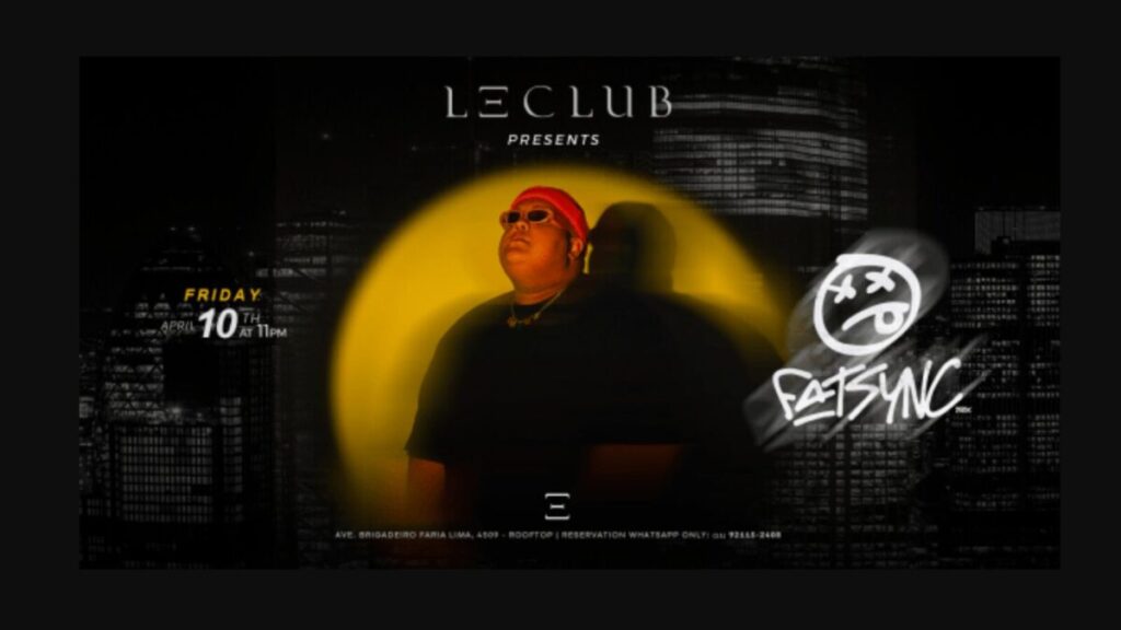 DJ Fatsync performando na pista de dança da Le Club SP