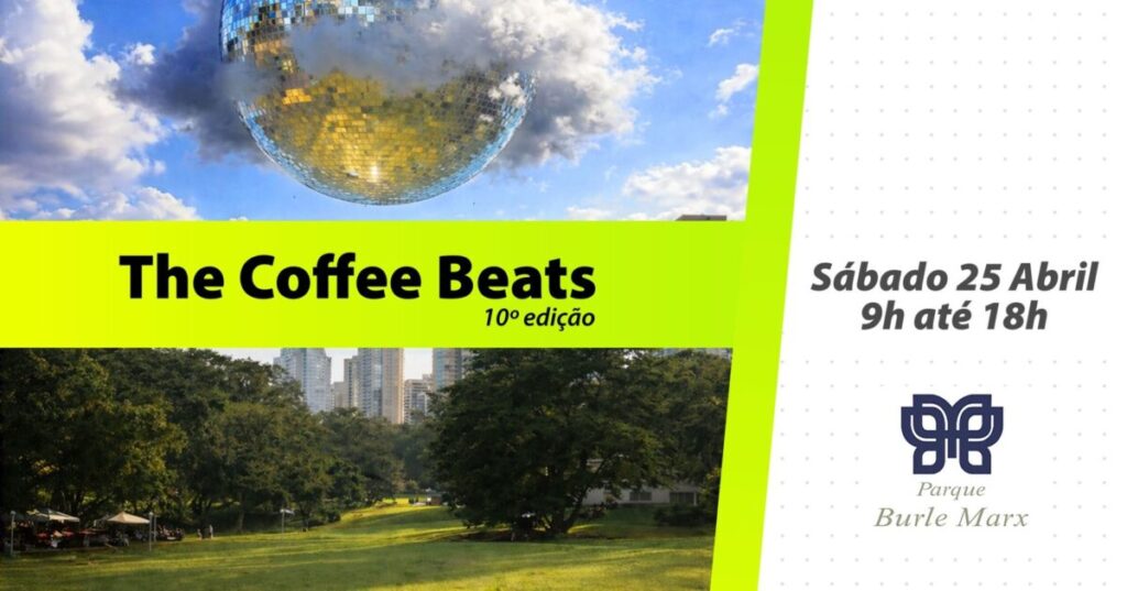 Festival The Coffee Beats 2026 no Parque Burle Marx em São Paulo, com pessoas desfrutando de música e natureza