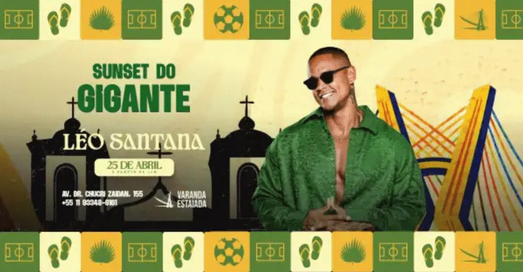 Show ao vivo de Léo Santana durante o Sunset do Gigante em São Paulo