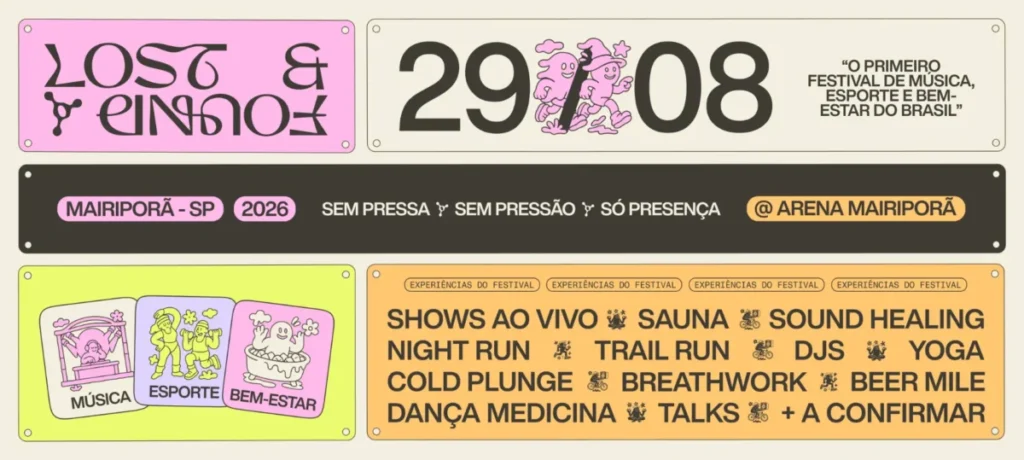 Festival Lost & Found em São Paulo com palco e público animado ao ar livre