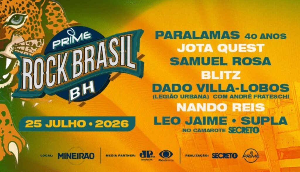 Público animado no Festival Prime Rock Brasil 2026 em Belo Horizonte