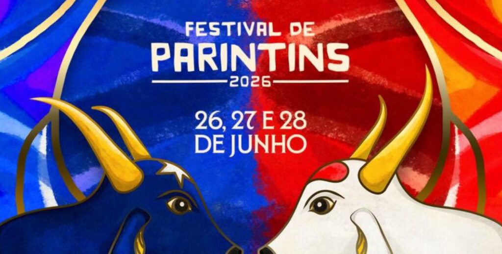 Festival Parintins 2026 com bois Caprichoso e Garantido