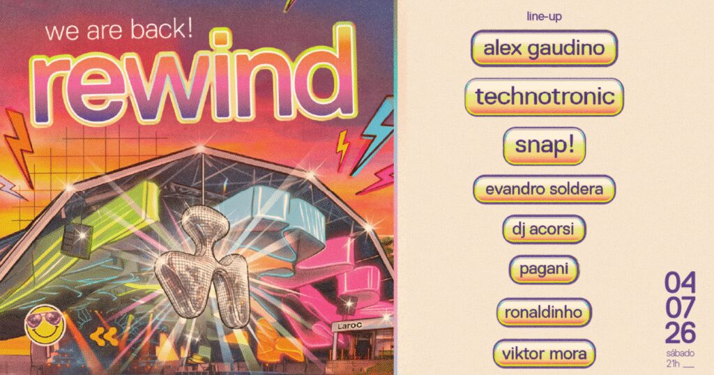 Rewind Laroc 2026 em Valinhos SP com artistas da dance music