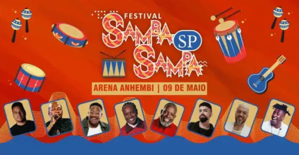 Festival Samba Sampa 2026 com grandes artistas do samba em São Paulo