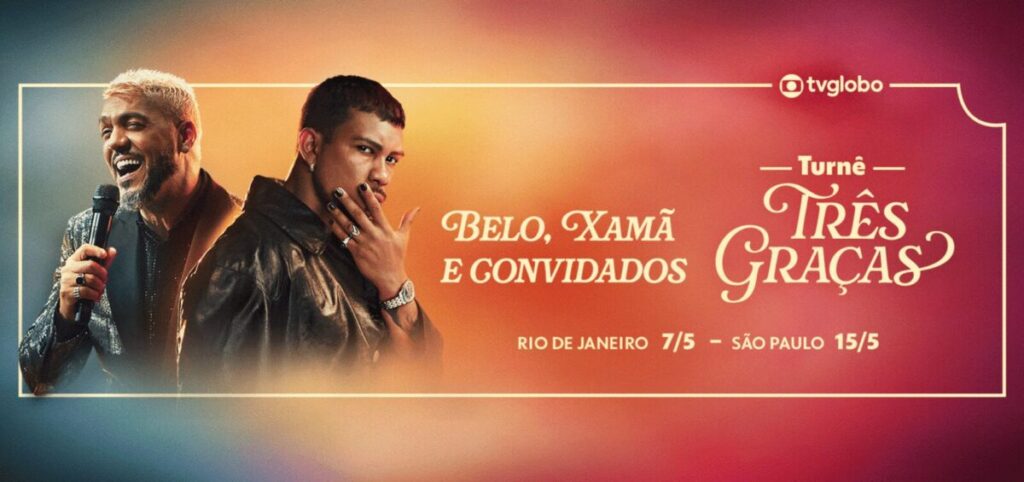 Turnê Três Graças com Belo e Xamã no Rio de Janeiro e São Paulo