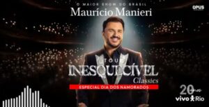 Maurício Manieri se apresentando ao vivo no Vivo Rio durante o Dia dos Namorados