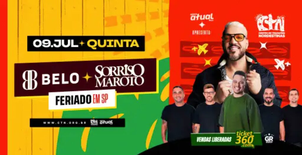 Show de Belo e Sorriso Maroto em São Paulo