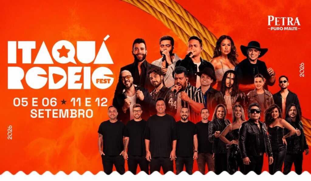 Itaquá Rodeio Fest 2026 com shows de Gusttavo Lima, Henrique & Juliano e Belo em Itaquaquecetuba