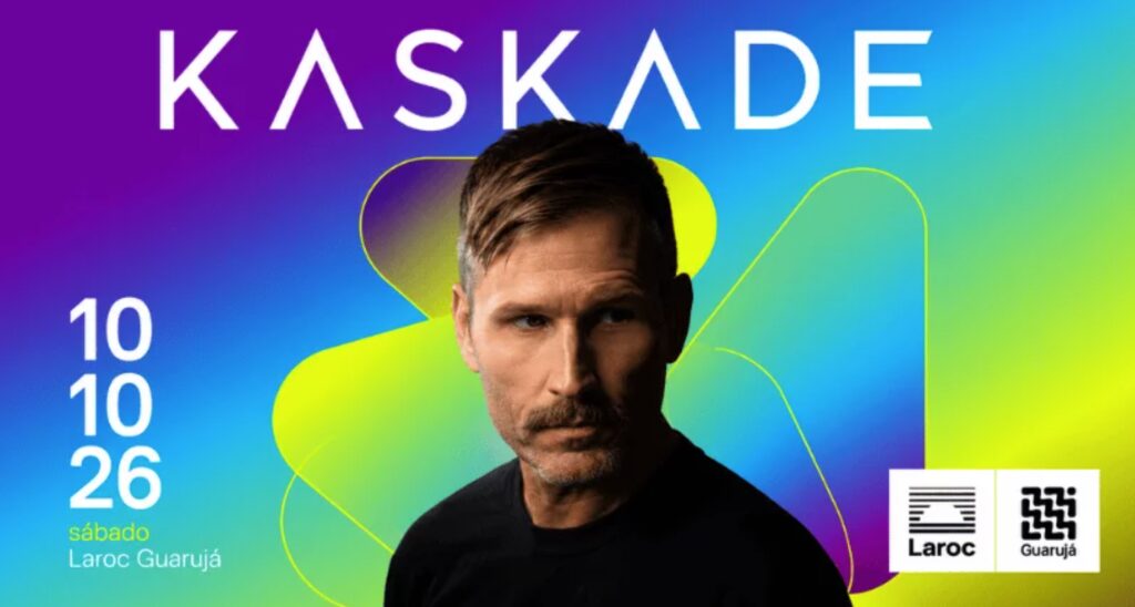 Kaskade se apresentando no Laroc Guarujá em 2026