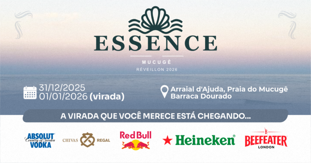 Réveillon Essence Mucugê na Praia do Mucugê, Arraial d'Ajuda