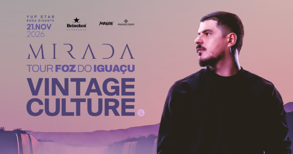 DJ Vintage Culture se apresentando na Roda Gigante de Foz do Iguaçu durante o evento Mirada Tour